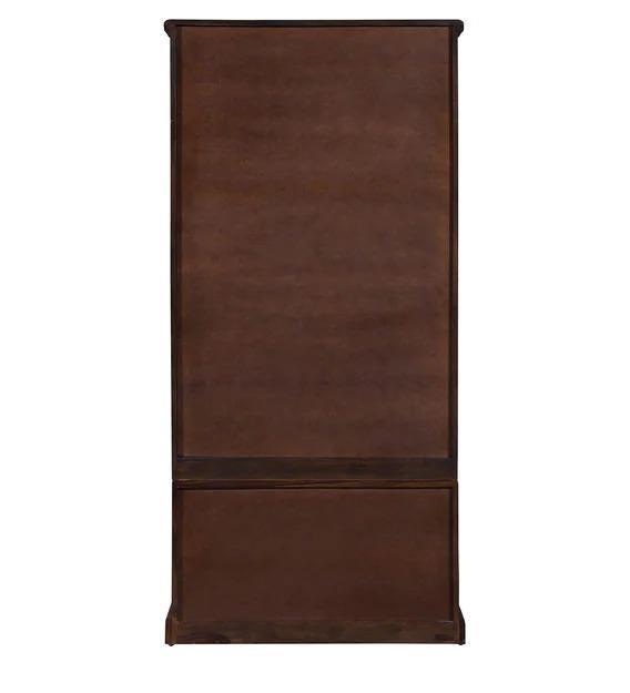 Solid Teak Wood 2 Door Wardrobe - Provincial Teak Finish - Interior Storage