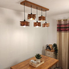 Star Brown 5 Series Hanging Lamp - WoodenTwist