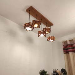 Star Brown 5 Series Hanging Lamp - WoodenTwist