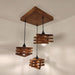 Star Brown Cluster Hanging Lamp - WoodenTwist