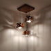 Star Brown Cluster Hanging Lamp - WoodenTwist