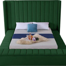 Upholstered Panel Bed Frame Wing Back Headboard - WoodenTwist