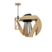Symmetric Beige Wooden Single Hanging Lamp - WoodenTwist