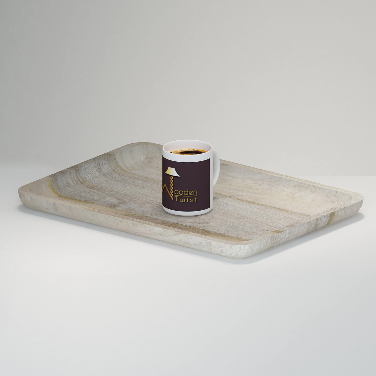 Solid Mango Wood Premium Tray Platter Set of 4 - Detail