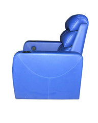 Single Seater Motorised Mechanism Blue Finish Recliner Blue - WoodenTwist