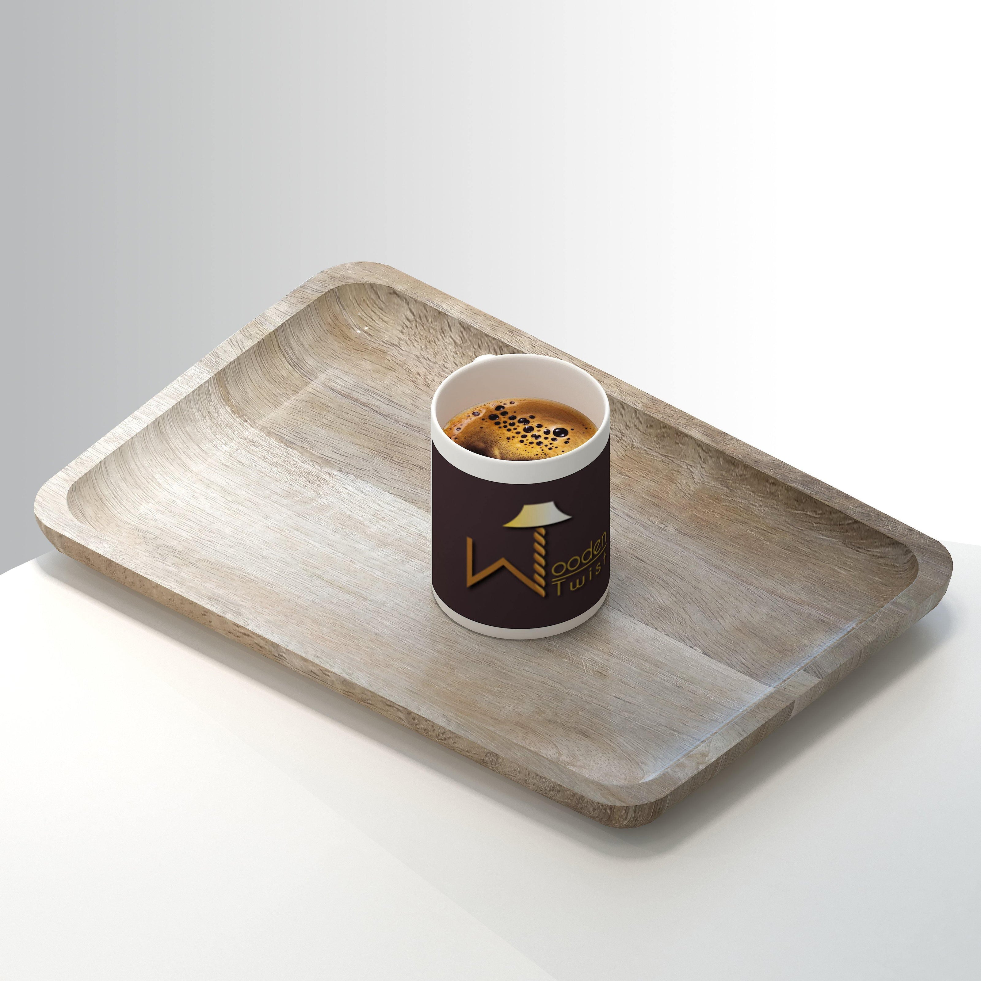 Solid Mango Wood Premium Tray Platter Set of 4 - Detail