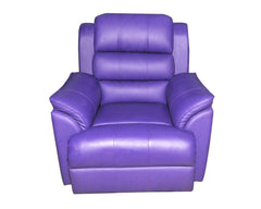 1 Seater Motorised Mechanism Leatherette Recliner (Violet) - WoodenTwist