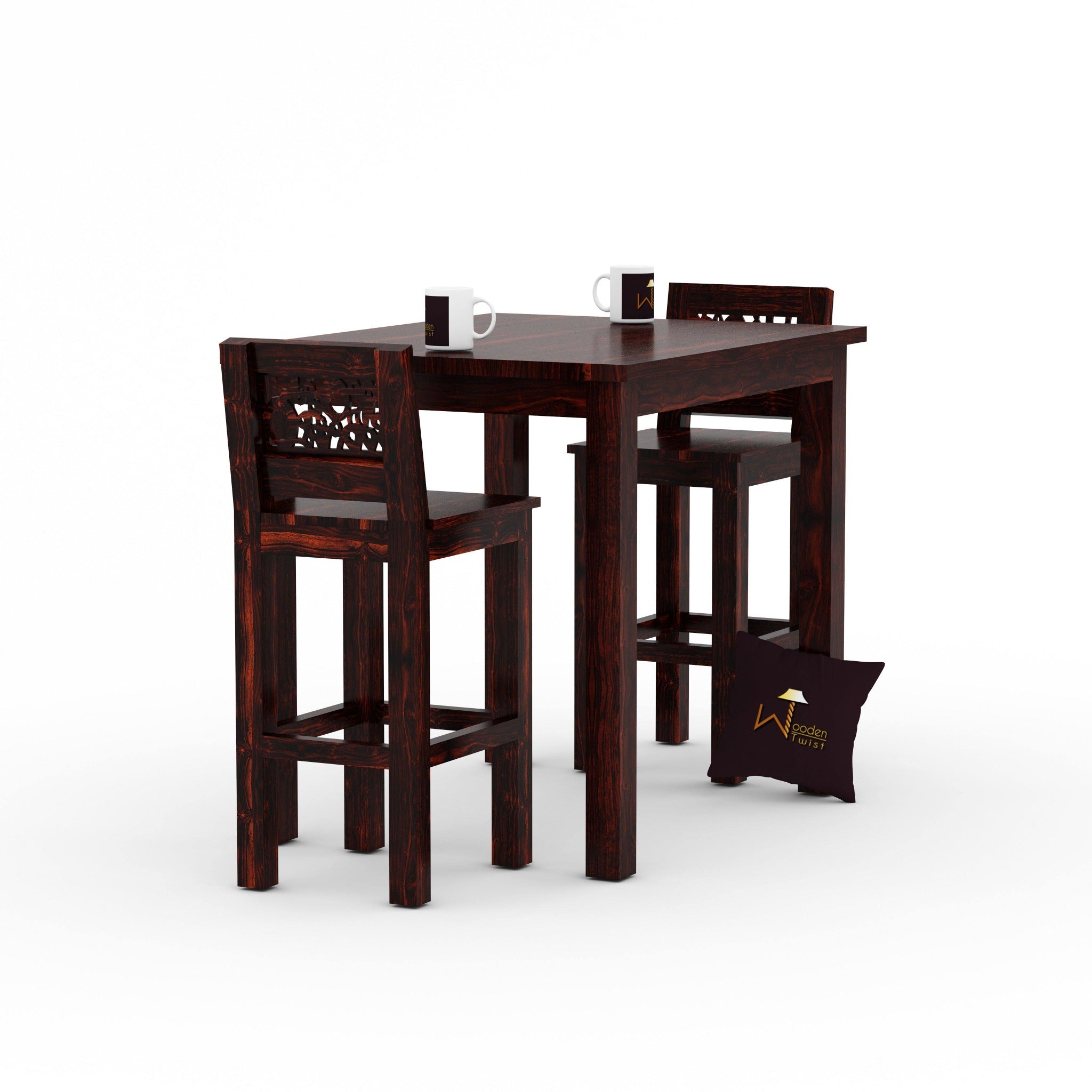 Fantasía Wooden Bar Table Set in Provincial Teak Finish - WoodenTwist