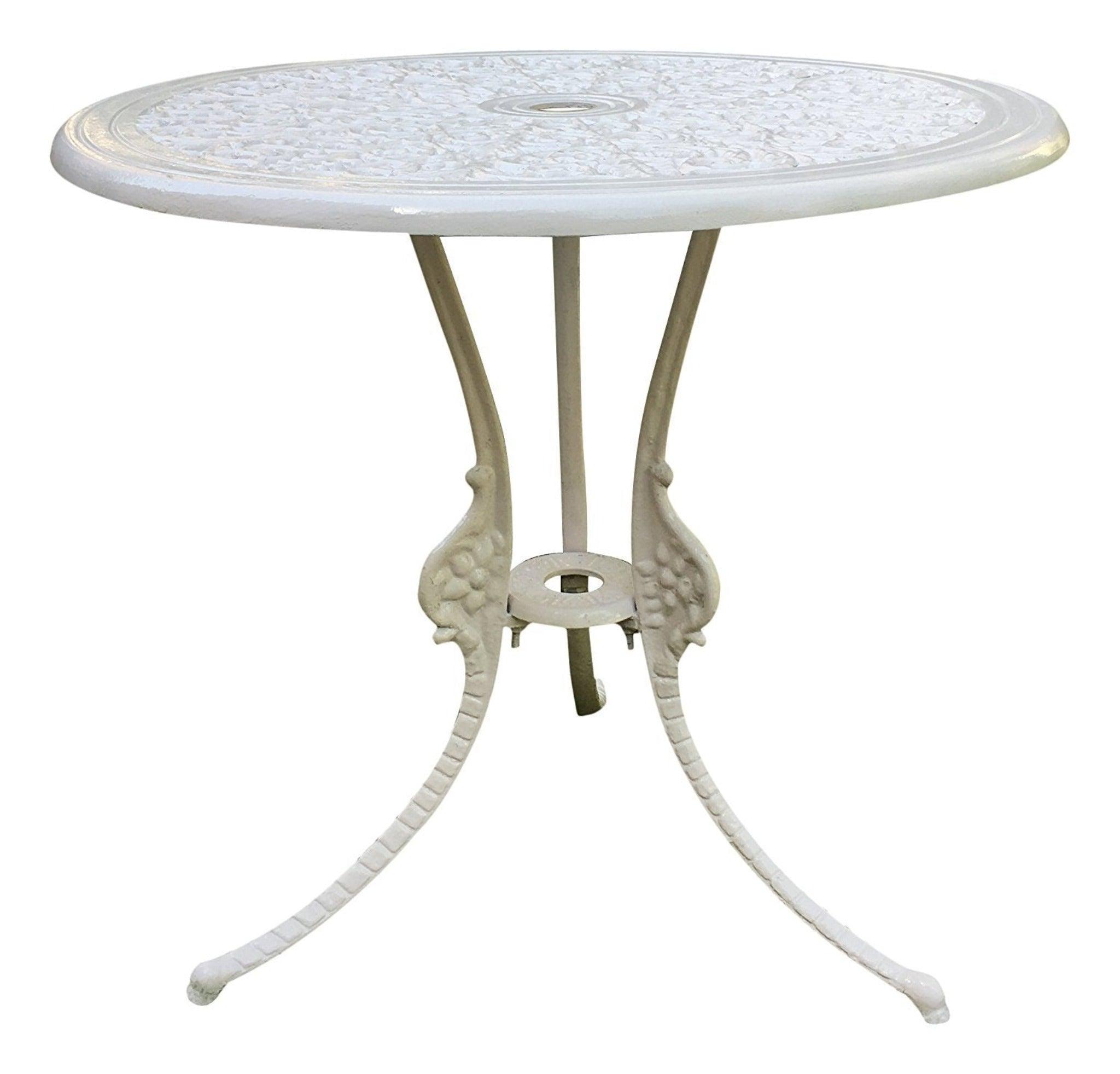 Regalia Series 1 Round Table & 2 Chairs in White Finish - WoodenTwist