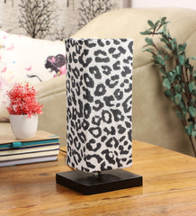 Leopard Print Shade With Metal Base Table Lamp - WoodenTwist