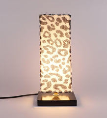 Leopard Print Shade With Metal Base Table Lamp - WoodenTwist