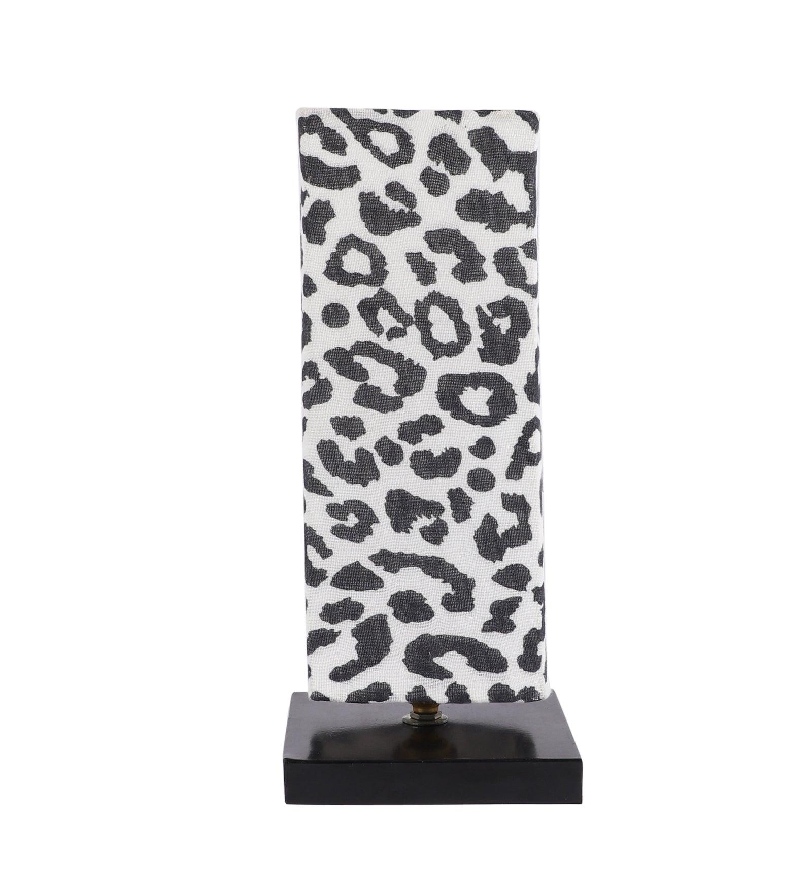 Leopard Print Shade With Metal Base Table Lamp - WoodenTwist