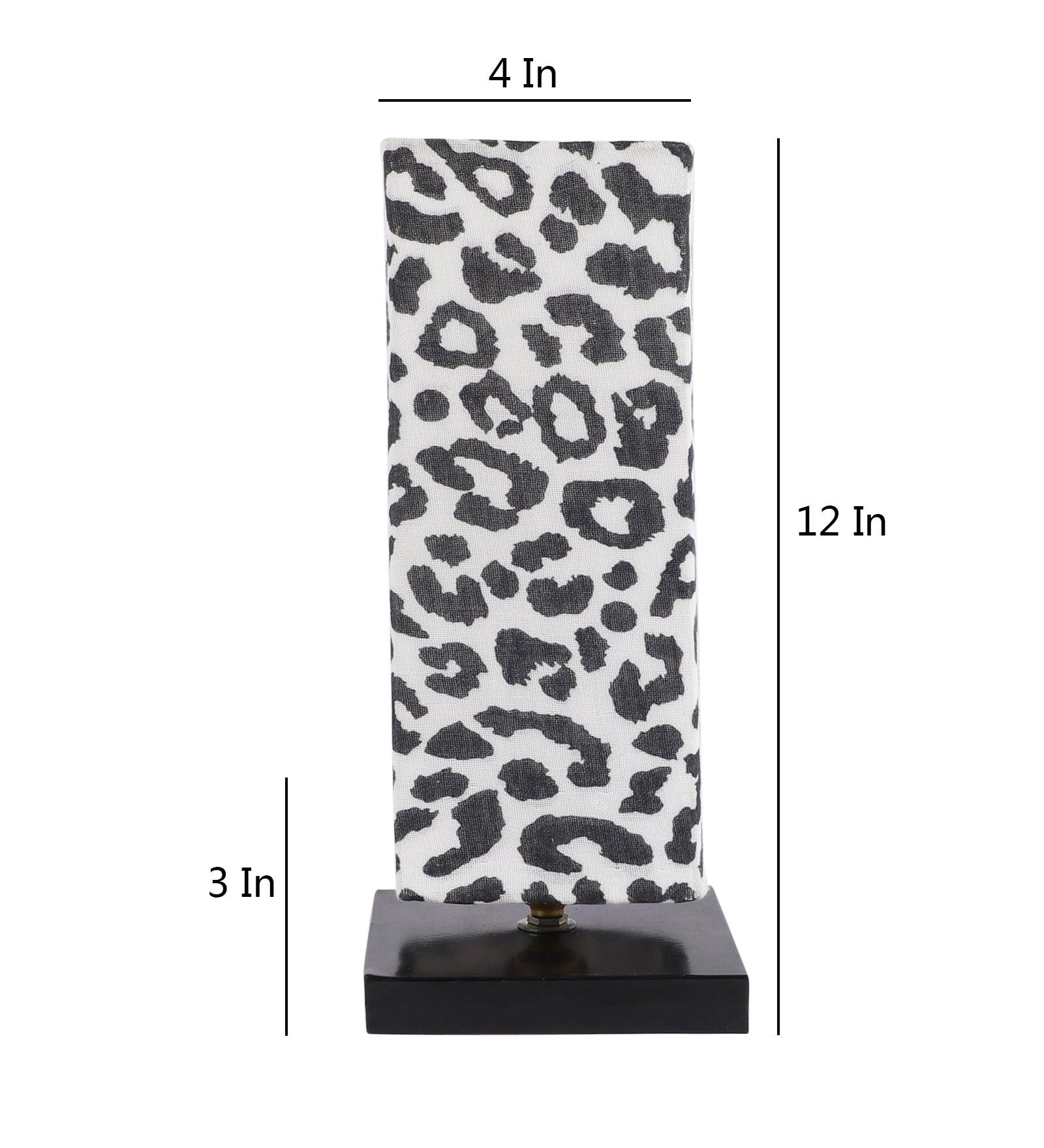 Leopard Print Shade With Metal Base Table Lamp - WoodenTwist