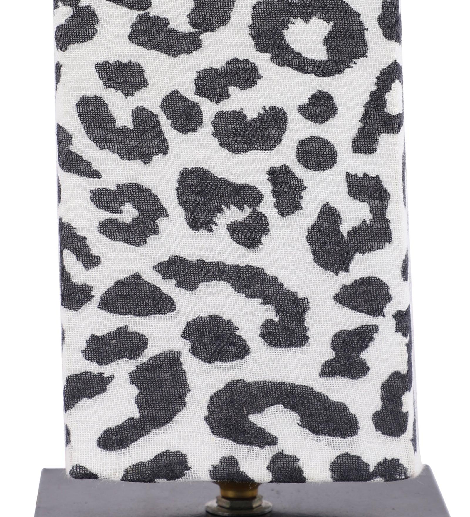 Leopard Print Shade With Metal Base Table Lamp - WoodenTwist