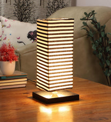 Zebra Print Shade With Metal Base Table Lamp - WoodenTwist