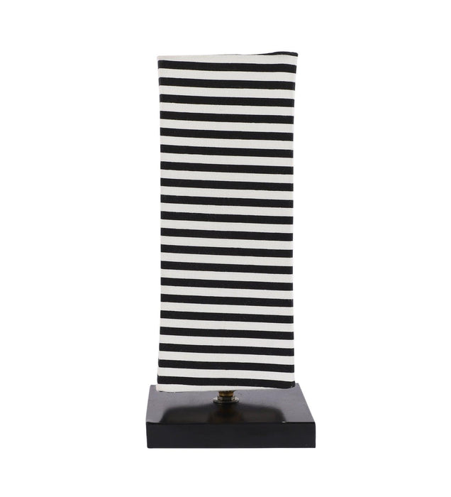 Zebra Print Shade With Metal Base Table Lamp - WoodenTwist