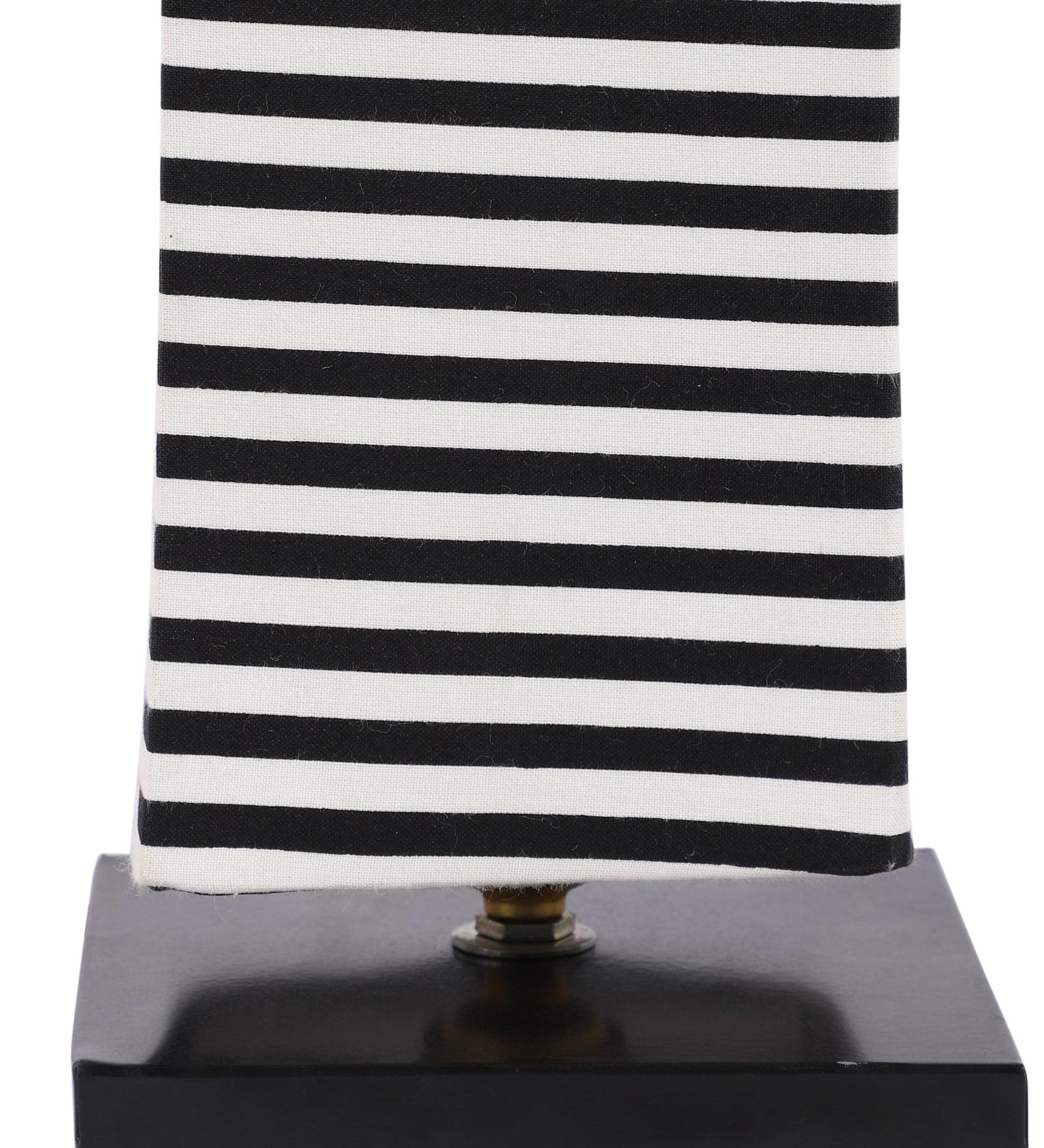 Zebra Print Shade With Metal Base Table Lamp - WoodenTwist