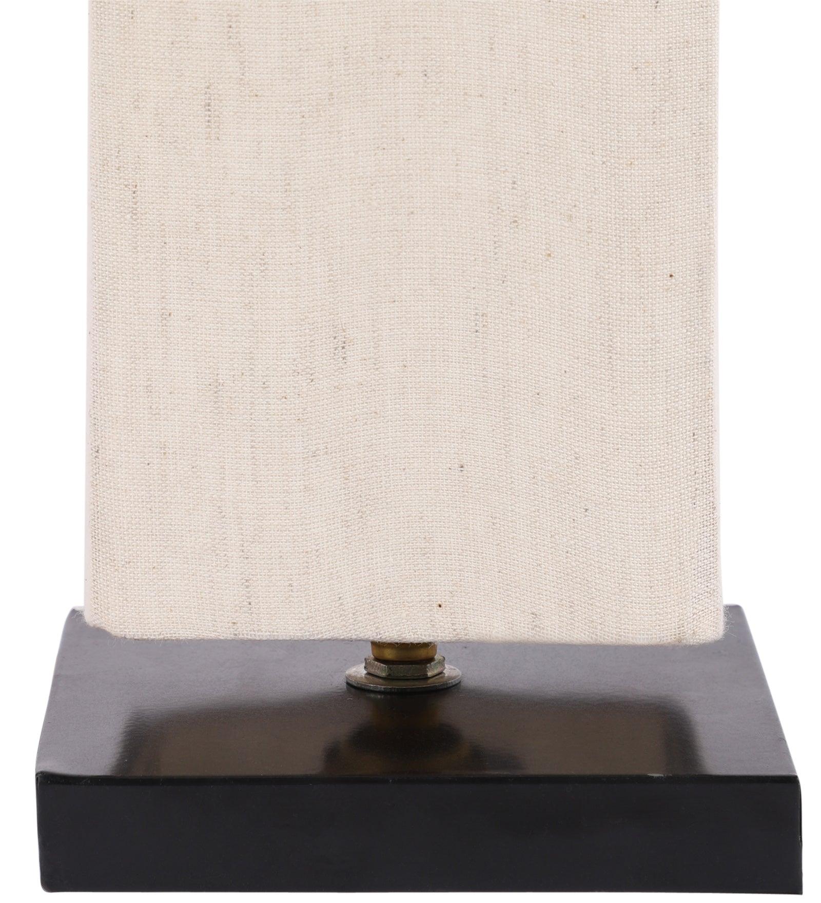 Offwhite Shade With Metal Base Table Lamp - WoodenTwist