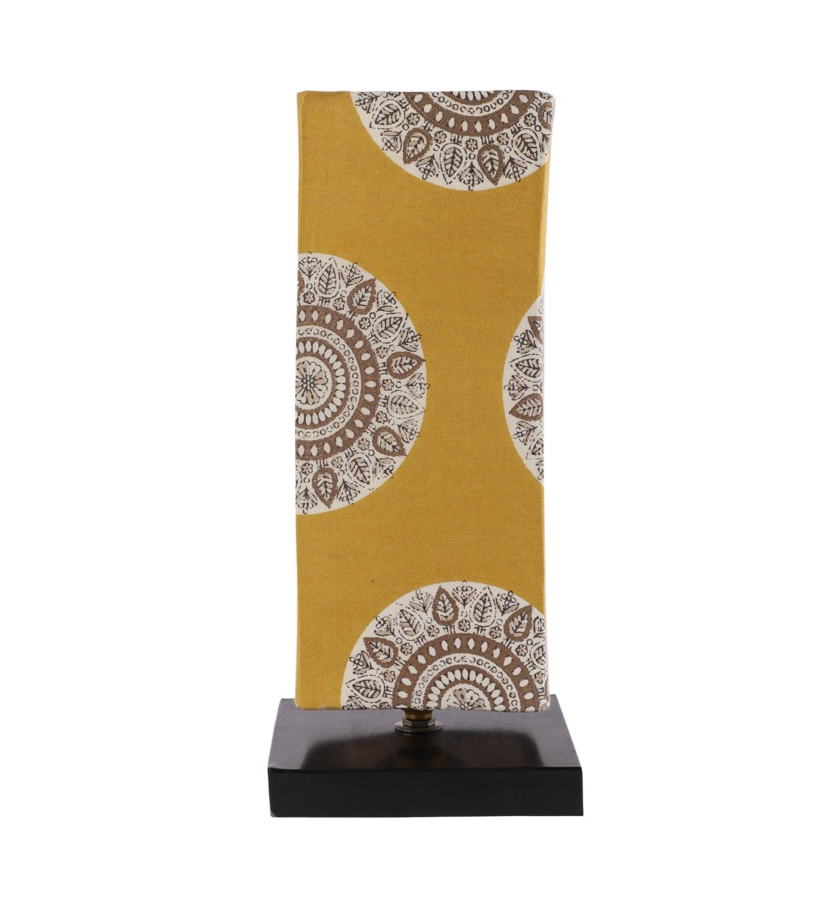 Mandala Print Shade With Metal Base Table Lamp - WoodenTwist