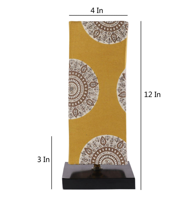 Mandala Print Shade With Metal Base Table Lamp - WoodenTwist