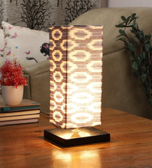 Ikat Print Shade With Metal Base Table Lamp - WoodenTwist