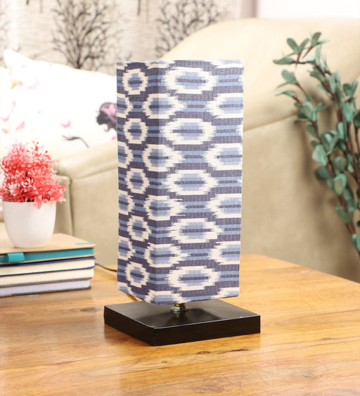 Ikat Print Shade With Metal Base Table Lamp - WoodenTwist