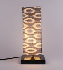 Ikat Print Shade With Metal Base Table Lamp - WoodenTwist