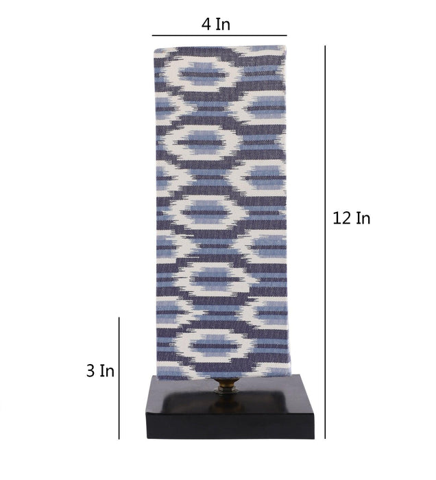 Ikat Print Shade With Metal Base Table Lamp - WoodenTwist