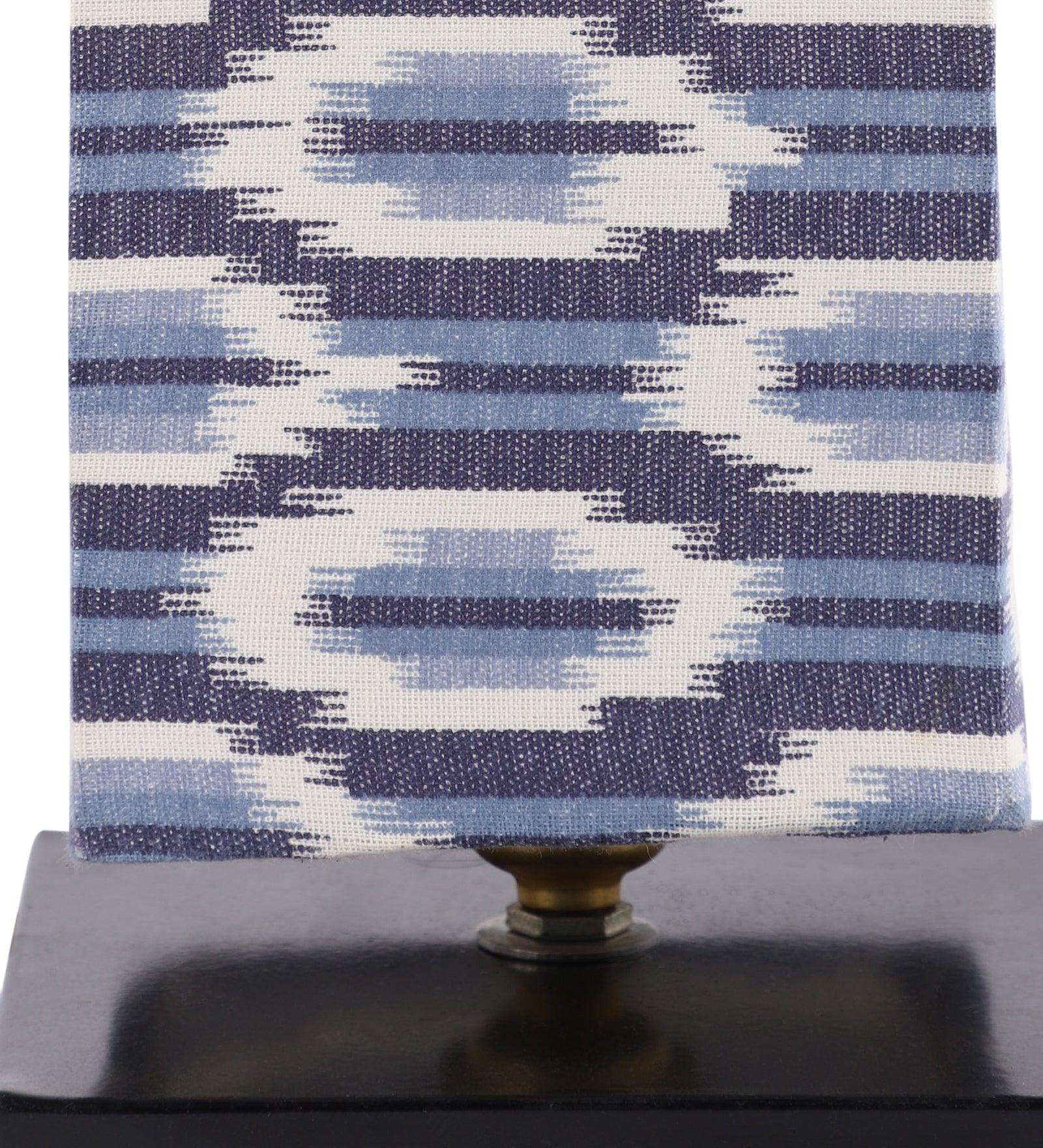 Ikat Print Shade With Metal Base Table Lamp - WoodenTwist