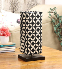 Geometric Print Shade With Metal Base Table Lamp - WoodenTwist