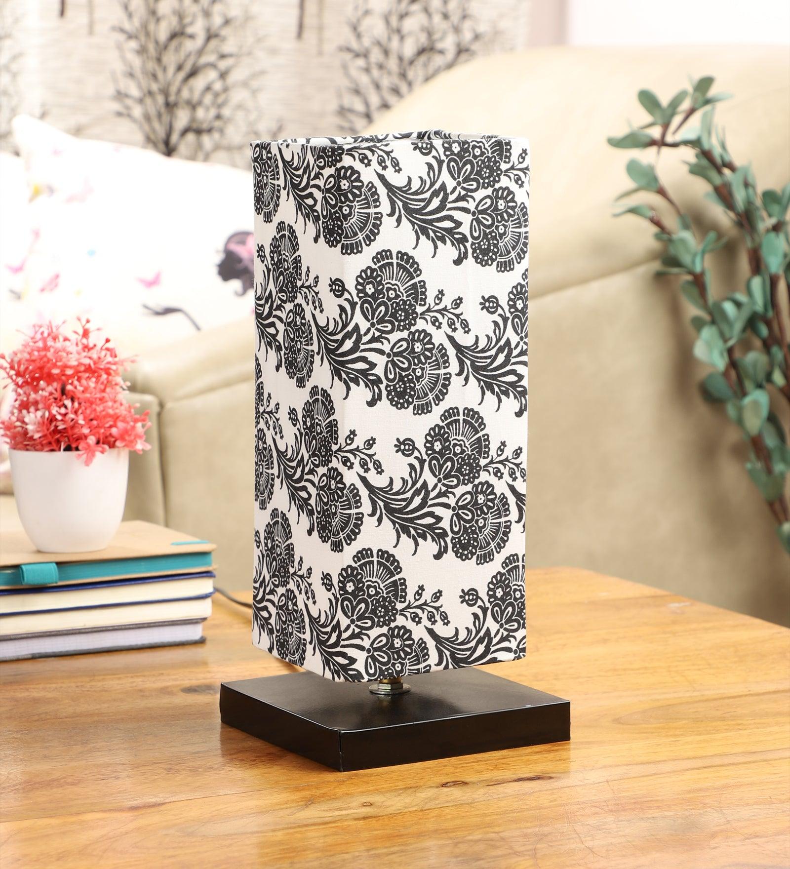 Flocking Birds Print Shade With Metal Base Table Lamp - WoodenTwist