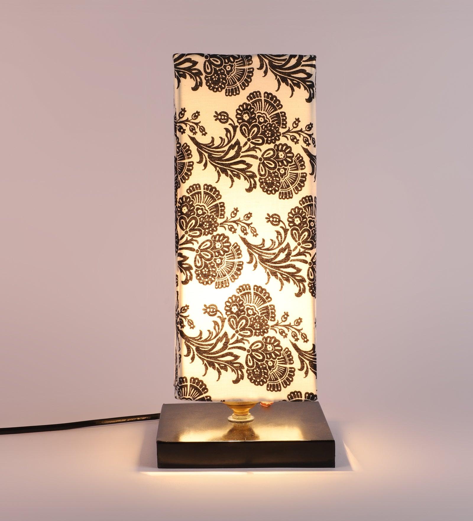 Flocking Birds Print Shade With Metal Base Table Lamp - WoodenTwist