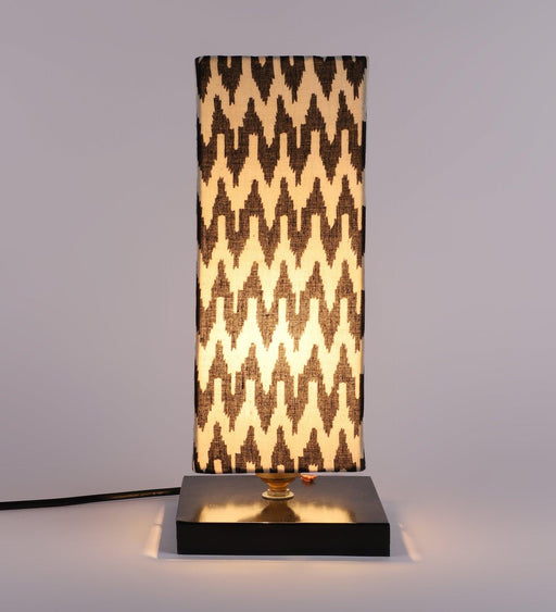Chevron Print Shade With Metal Base Table Lamp - WoodenTwist