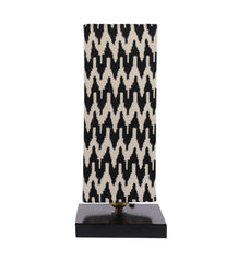 Chevron Print Shade With Metal Base Table Lamp - WoodenTwist