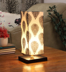 Tropical Print Shade With Metal Base Table Lamp - WoodenTwist