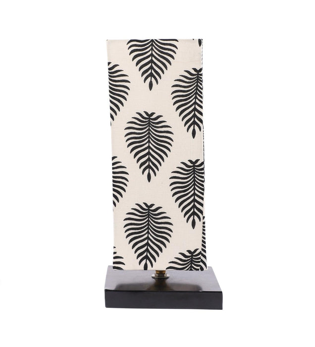 Tropical Print Shade With Metal Base Table Lamp - WoodenTwist