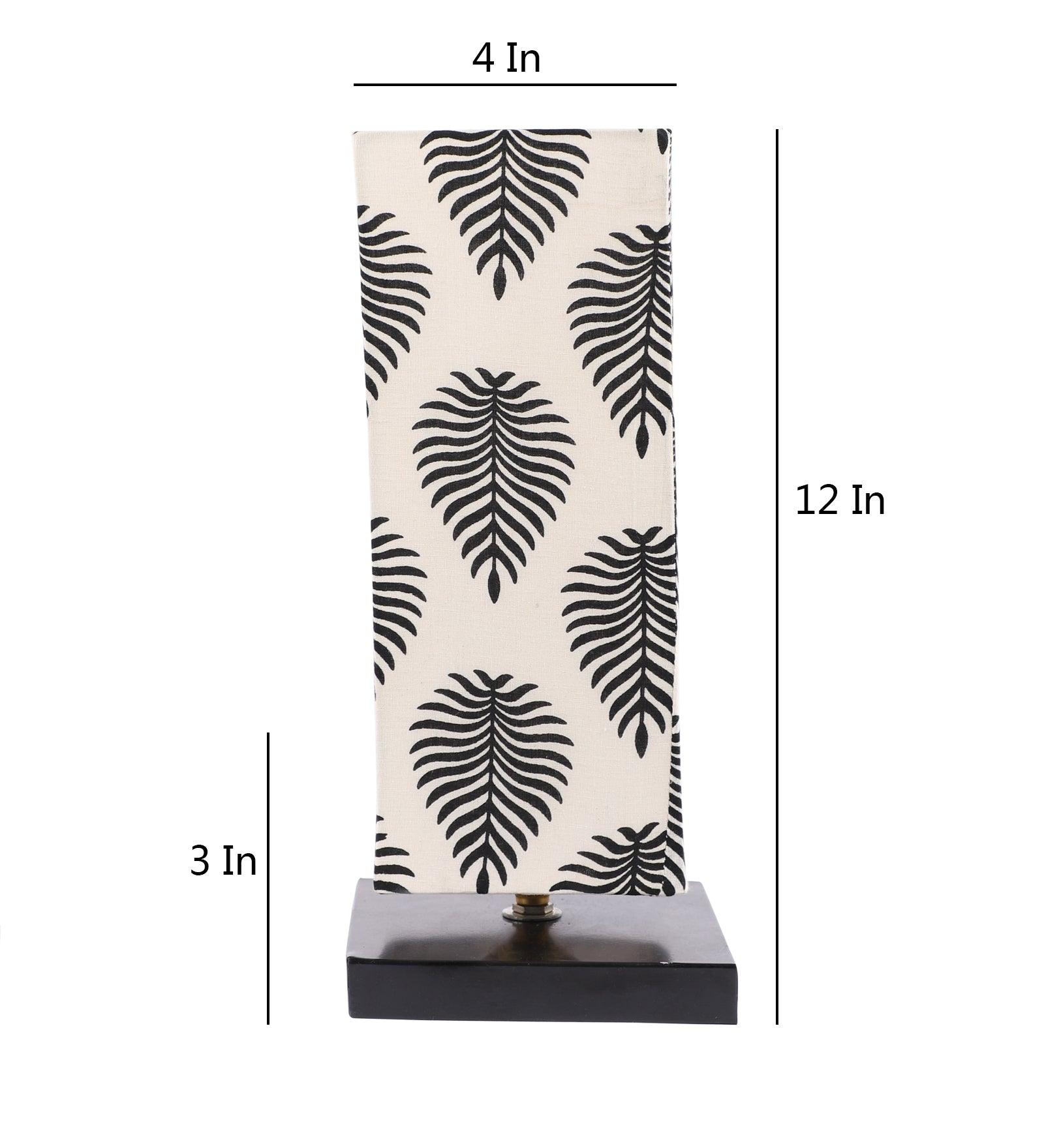 Tropical Print Shade With Metal Base Table Lamp - WoodenTwist