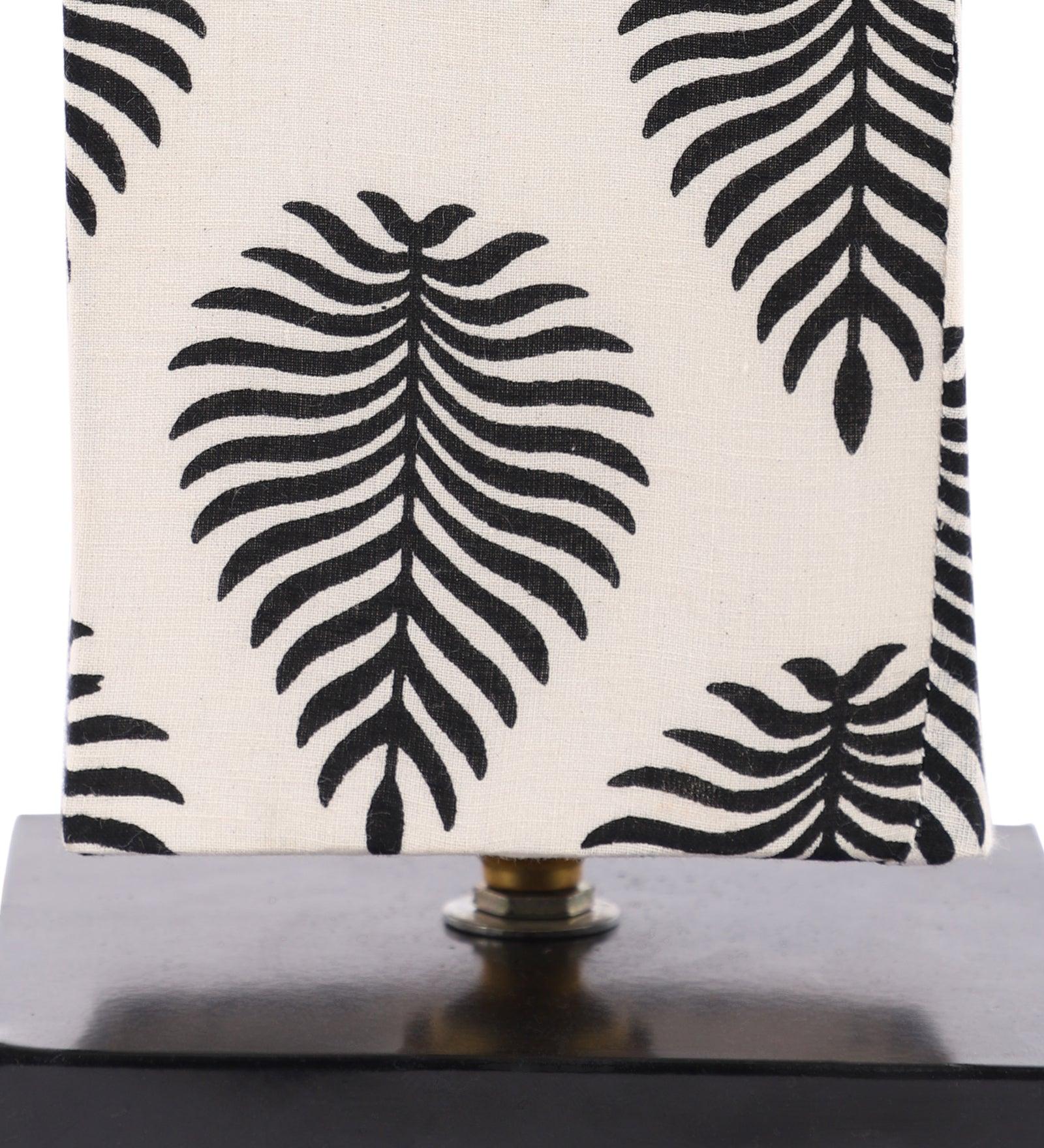 Tropical Print Shade With Metal Base Table Lamp - WoodenTwist