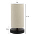 Offwhite Print Shade Table Lamp With Metal Base Bed Switch Included And Bulb Not Included - WoodenTwist