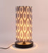 Ikat Print Shade Table Lamp With Metal Base Bed Switch Included And Bulb Not Included - WoodenTwist