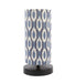 Ikat Print Shade Table Lamp With Metal Base Bed Switch Included And Bulb Not Included - WoodenTwist
