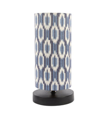 Ikat Print Shade Table Lamp With Metal Base Bed Switch Included And Bulb Not Included - WoodenTwist