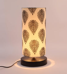 Tropical Print Shade Table Lamp With Metal Base Bed Switch Included And Bulb Not Included - WoodenTwist