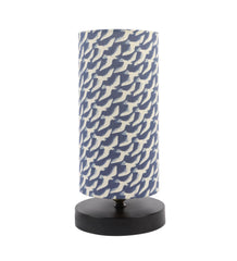 Flocking Birds Print Shade Table Lamp With Metal Base Bed Switch Included And Bulb Not Included - WoodenTwist