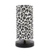 Leopard Print Shade Table Lamp With Metal Base Bed Switch Included And Bulb Not Included - WoodenTwist
