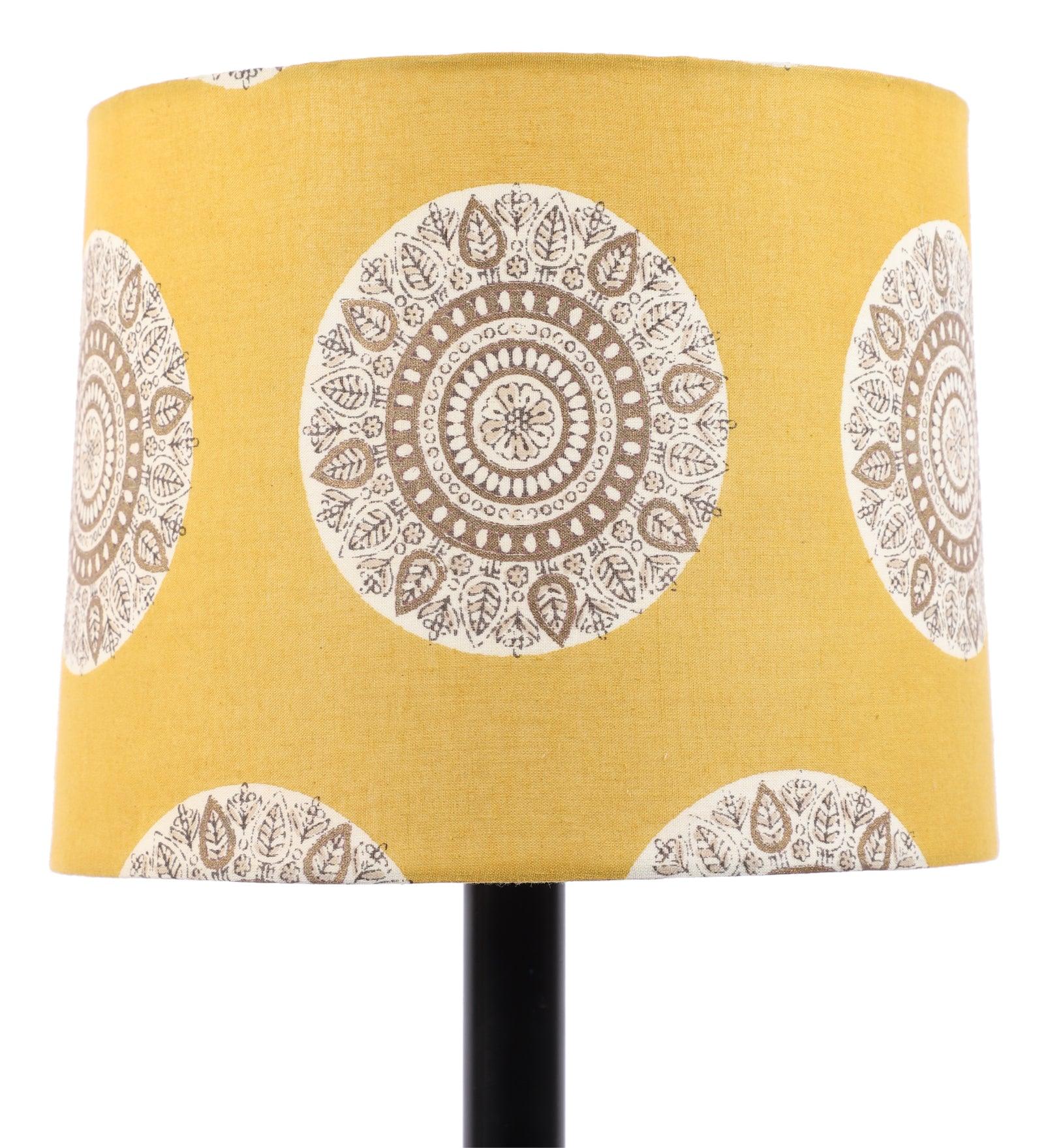 Mandala Design Print Shade With Metal Base Table Lamp - WoodenTwist