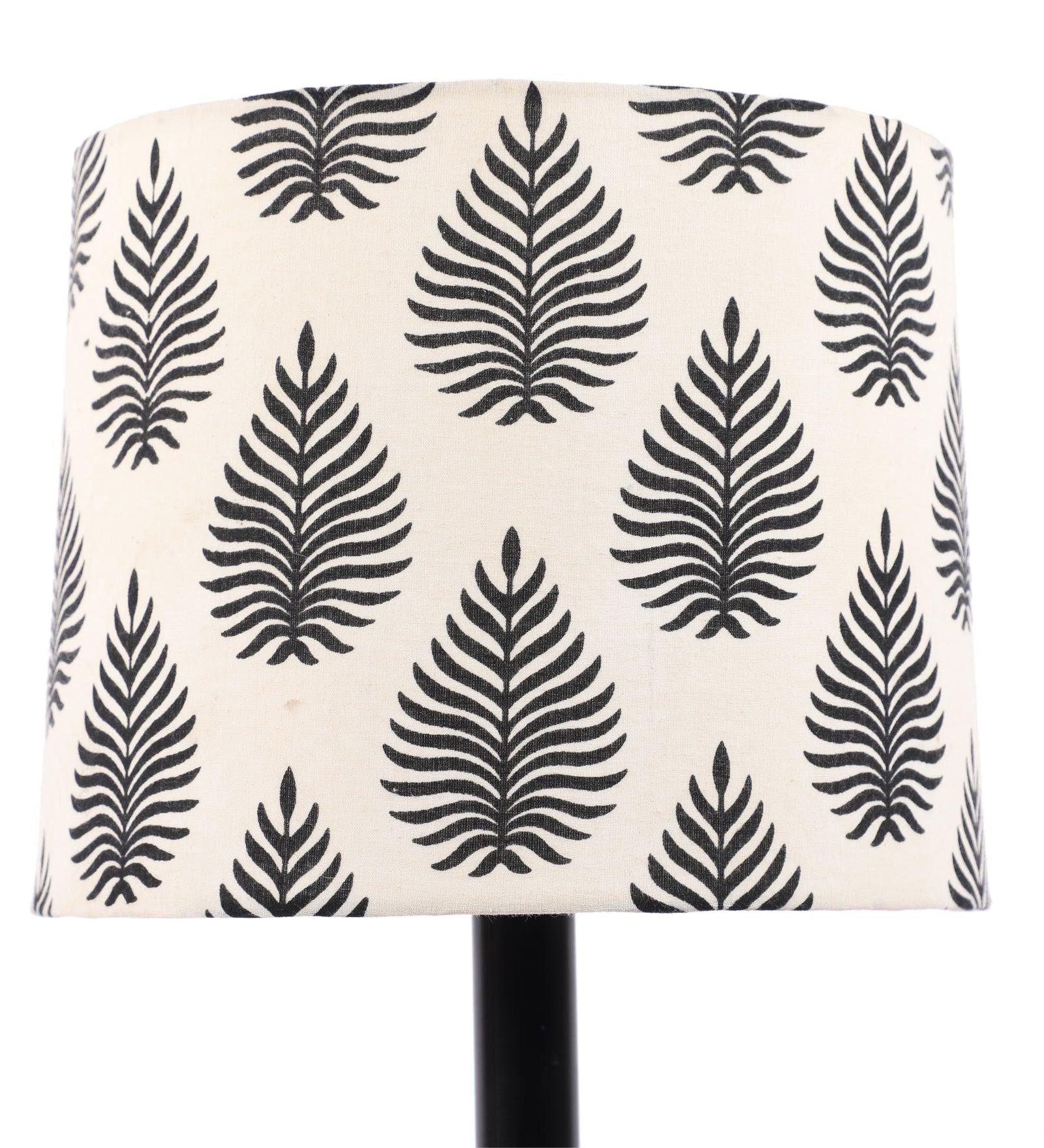 Tropical Design Print Shade With Metal Base Table Lamp - WoodenTwist