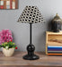 Geometric Design Print Shade With Metal Base Table Lamp - WoodenTwist