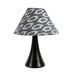 ikat Design Print Shade With Metal Base Table Lamp - WoodenTwist