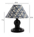 ikat Design Print Shade With Metal Base Table Lamp - WoodenTwist